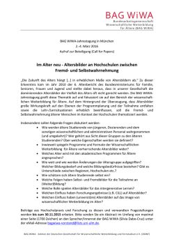 Im Alter neu - Altersbilder an Hochschulen zwischen Fremd