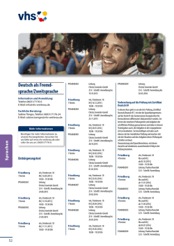 Deutsch als Fremd- sprache/Zweitsprache