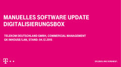 Manuelles Software-Update Digitalisierungsbox