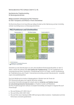 Rahmenabkommen PACS Software GmbH & Co. KG