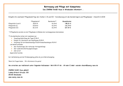 Betreuung und Pflege mit Kompetenz