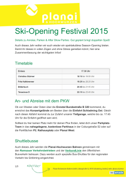 Ski-Opening Festival 2015
