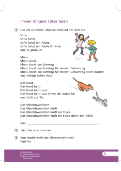 Immer l&auml;ngere S&auml;tze lesen