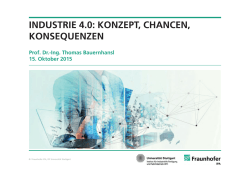 INDUSTRIE 4.0: KONZEPT, CHANCEN, KONSEQUENZEN
