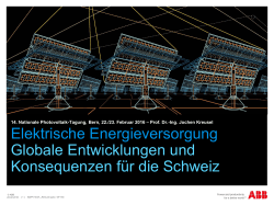 Elektrische Energieversorgung Globale Entwicklungen und