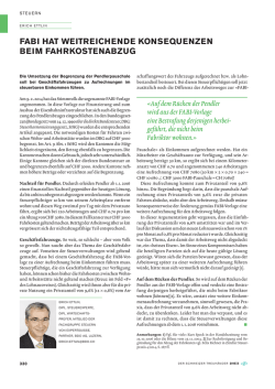 fabi hat weitreichende konsequenzen beim fahrkostenabzug