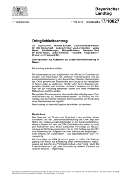 Drucksache 17/10027 - Bayerischer Landtag