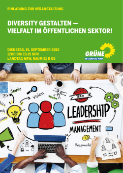 diversity gestalten &mdash; vielfalt im &ouml;ffentlichen sektor!