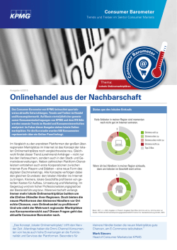 Consumer Barometer – Trends und Treiber im Sektor Consumer