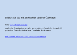 Finanzdaten aus dem öffentlichen Sektor in Österreich: