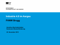 Industrie 4.0 im Aargau FHNW Brugg