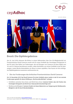 Brexit: Die Gipfelergebnisse - Centrum für europäische Politik
