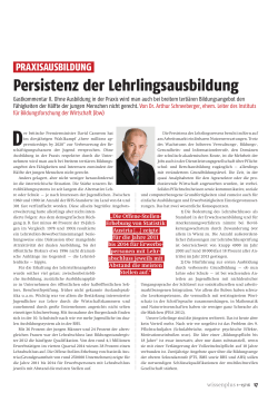 Persistenz der Lehrlingsausbildung