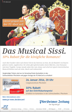 Das Musical Sissi. - Pforzheimer Zeitung