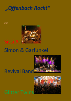 „Offenbach Rockt“ Sissi A. Simon & Garfunkel Revival Band Glitter