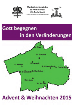 Pfarrbrief Weihnachten 2015 - Pastoralverbund Herne-Ost