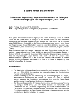 5 Jahre hinter Stacheldraht - Historischer Verein für Oberpfalz und