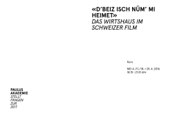 d`beiz isch n&uuml;m` mi heimet&raquo; das wirtshaus im - Paulus