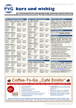 Coffee-To-Go „Café Emilio“ - PVG Presse-Vertriebs
