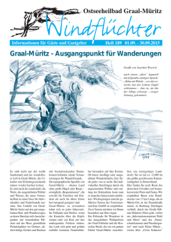 Graal-M&uuml;ritz - Ausgangspunkt f&uuml;r Wanderungen