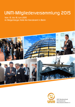 UNITI-Mitgliederversammlung 2015