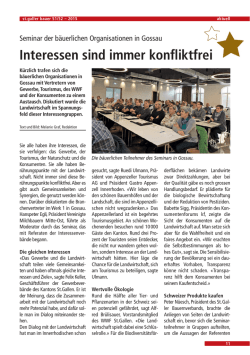 Interessen sind immer konfliktfrei