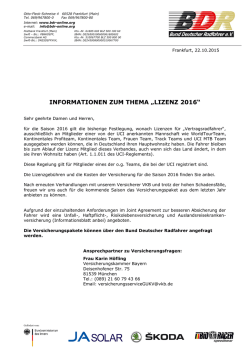 informationen zum thema &bdquo;lizenz 2016&ldquo;