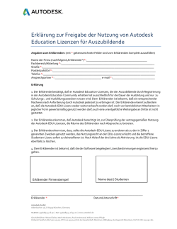 Infobrosch&uuml;re Autodesk Education Lizenzen