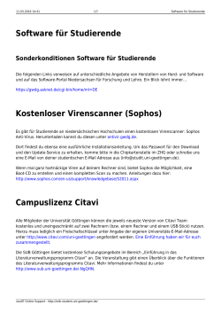Software für Studierende - studIT Online Support - Georg