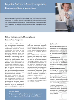 helpLine Software Asset Management Lizenzen