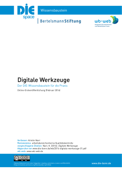 Digitale Werkzeuge - Deutsches Institut für Erwachsenenbildung
