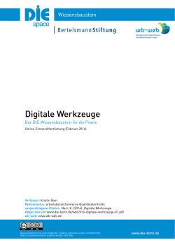 Digitale Werkzeuge - Deutsches Institut f&uuml;r Erwachsenenbildung