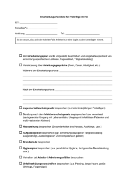 Einarbeitungs-Checkliste