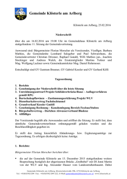 Sitzung vom 16.02.2016