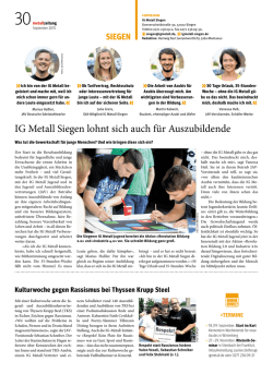 IG Metall Siegen lohnt sich auch f&uuml;r Auszubildende