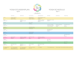 yoga stundenplan yoga schedule