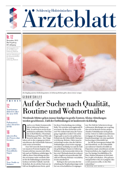 Ausgabe herunterladen - Ärztekammer Schleswig