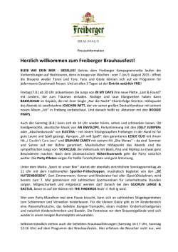 Herzlich willkommen zum Freiberger Brauhausfest!