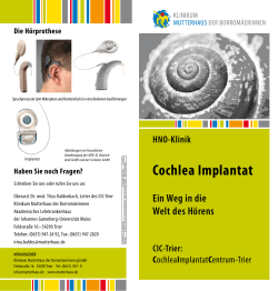 Cochlea Implantat - Klinikum Mutterhaus der Borromäerinnen