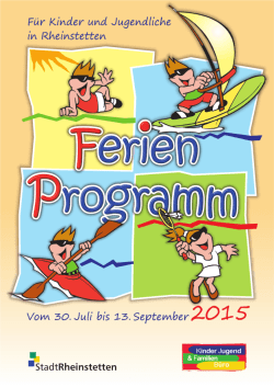 Hier zum Ferienprogramm 2015 als PDF-Dokument.