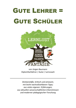 Gute Lehrer = Gute Sch&uuml;ler