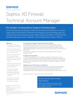 Sophos XG Firewall Technical Account Manager