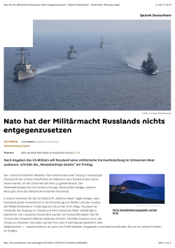Nato hat der Militärmacht Russlands nichts