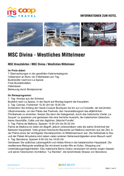 MSC Divina - Westliches Mittelmeer