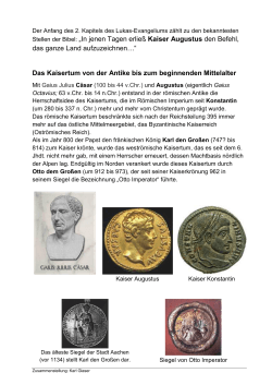 Stellen der Bibel: „In jenen Tagen erließ Kaiser Augustus den Befehl