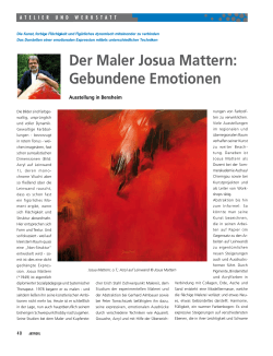 Der Maler Josua Mattern: Gebundene Emotionen