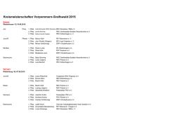 Kreismeisterschaften Vorpommern