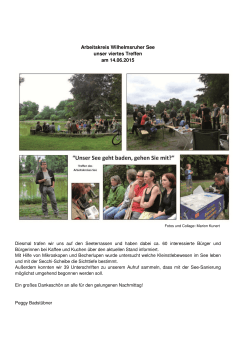 4. Treffen, 14.06.2015 - Der Arbeitskreis Wilhelmsruher See