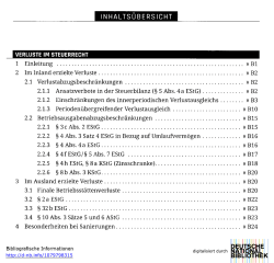 INHALTS&Uuml;BERSICHT VERLUSTE IM STEUERRECHT 1 Einleitung