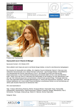 Haarausfall durch Vitamin-D-Mangel